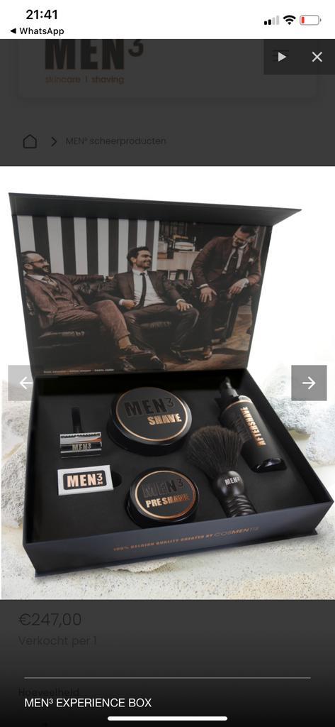 Men3 Experience box, Handtassen en Accessoires, Uiterlijk | Gezichtsverzorging, Nieuw, Verzorging, Gehele gezicht, Ophalen