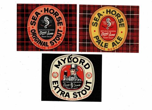 Oude bieretiketten van "BAW & SONS", Verzamelen, Biermerken, Nieuw, Overige typen, Overige merken, Verzenden