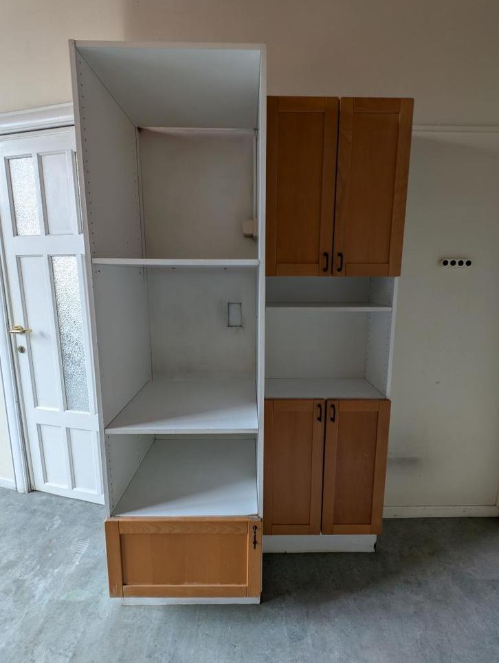 Meuble four de cuisine 60 x 58+2 x 210 cm  Meuble étagère de, Huis en Inrichting, Keuken | Complete keukens, Gebruikt, Wit, Overige materialen