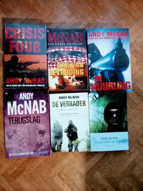 Te koop 6 titels Andy McNab, Boeken, Thrillers, Gelezen, Ophalen of Verzenden
