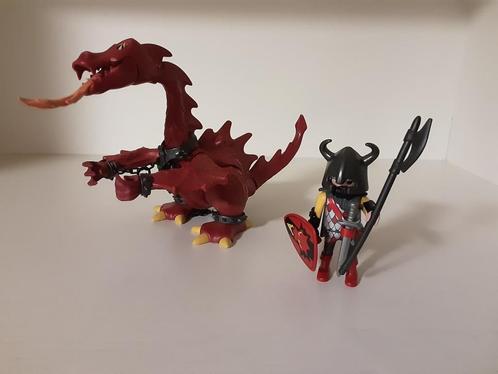 PLaymobil drakenridder en rode draak, Kinderen en Baby's, Speelgoed | Playmobil, Zo goed als nieuw, Complete set, Ophalen of Verzenden