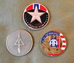 LOT de 3 pièces US., Envoi, Armée de terre, Emblème ou Badge