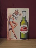 Vintage metaal stella bord 20x30, Ophalen of Verzenden, Zo goed als nieuw, Reclamebord