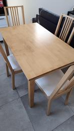 Table à manger + 4 chaises Ikea, Maison & Meubles, 100 à 150 cm, Quatre personnes, Comme neuf, Enlèvement