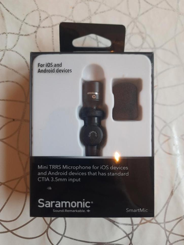 Saramonic SmartMic - verbeter geluidskwaliteit van je gsm, Telecommunicatie, Mobiele telefoons | Toebehoren en Onderdelen, Nieuw