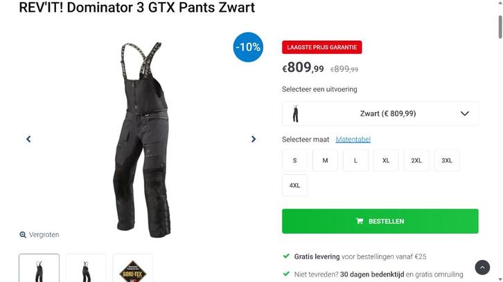 revit dominator NIEUW!!! KOOPJE, Motoren, Kleding | Motorkleding, Broek | textiel, Heren, Nieuw zonder kaartje, Ophalen of Verzenden