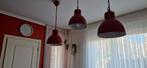 Hanglamp 3 stuks rood in zeer goede staat, Ophalen of Verzenden, Zo goed als nieuw