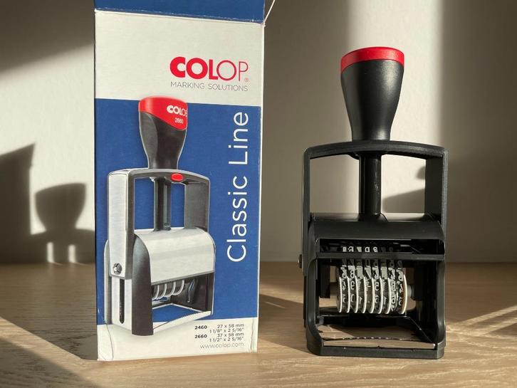 Colop Classic 2008 stempel met inktkussen, Hobby & Loisirs créatifs, Estampage, Comme neuf, Enlèvement ou Envoi