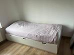 Lit 1 personne avec rangement, blanc, Maison & Meubles, Enlèvement, Neuf, Blanc