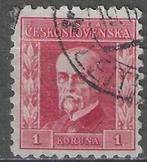 Tsjechoslowakije 1926/1928 - Yvert 219 - Masaryk (ST), Verzenden, Gestempeld