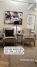 Showroom fauteuils Olav Home, Huis en Inrichting, Fauteuils, Ophalen, Minder dan 75 cm, Nieuw, Stof