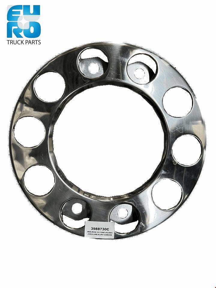 WIELRING 22.5 DAF,VO,MAN,IVECO,MB,SC,RVI CHROME 3988730C, Auto-onderdelen, Vrachtwagen-onderdelen, Nieuw, Ophalen of Verzenden