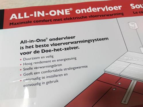 Vloerverwarmingsmat -15m2 -Click en Plug systeem +Thermostat, Doe-het-zelf en Bouw, Verwarming en Radiatoren, Nieuw, 200 tot 500 watt