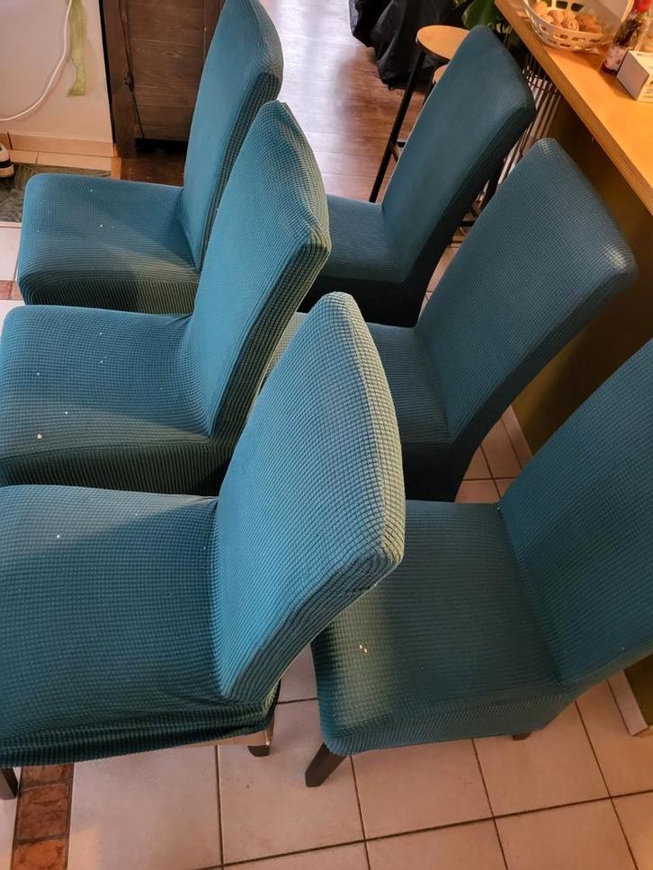 6 Eetkamerstoelen - 50€ - bekleding te vernieuwen, Huis en Inrichting, Stoelen, Gebruikt, Ophalen