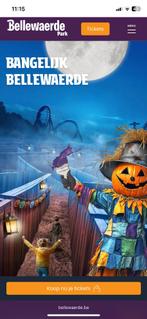 HALLOWEEN!!2e-tickets Bellewaerde 45€(samen)