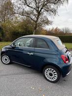 Fiat 500c cabriolet blauwe en beige kleur, Auto's, Fiat, Beige, Cabriolet, Blauw, Particulier