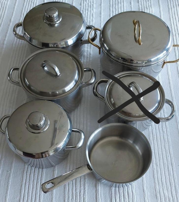 Kookpotten, Huis en Inrichting, Keuken | Potten en Pannen, Zo goed als nieuw, Inox, Ophalen of Verzenden