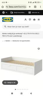 Uitschuifbaar bed Brimnes ikea met twee matrassen, Huis en Inrichting, Slaapkamer | Bedden, Ophalen, Zo goed als nieuw