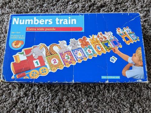 Puzzel trein dieren nummers, Kinderen en Baby's, Speelgoed | Kinderpuzzels, Gebruikt, 2 tot 4 jaar, 10 tot 50 stukjes, Ophalen of Verzenden