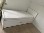 Bed Bopita Corsica met slaaplade, Huis en Inrichting, Ophalen, 90 cm, Eenpersoons, Wit