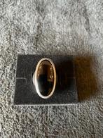 Zilveren damesring met onyx,Vintage jaren’70, Gebruikt, Ophalen of Verzenden, Dame of Heer, Met edelsteen