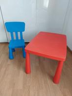 Kindertafel met stoeltje, Kinderen en Baby's, Kinderkamer | Tafels en Stoelen, Ophalen, Zo goed als nieuw, Tafel(s) en Stoel(en)
