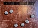 Plafondlamp/hanglamp met 6 LED-bollen, Huis en Inrichting, Lampen | Hanglampen, Gebruikt, 50 tot 75 cm, Ophalen of Verzenden, Metaal
