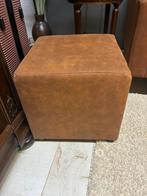 Poef cognac, Huis en Inrichting, Ophalen, Zo goed als nieuw