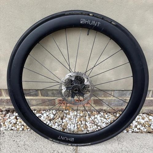 Hunt 50 mm Carbon Disc Wielen, Fietsen en Brommers, Fietsonderdelen, Zo goed als nieuw, Racefiets, Wiel, Ophalen of Verzenden