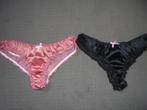 lot 2 slipjes met voorkant in satijn, Kleding | Dames, Ondergoed en Lingerie, Verzenden, Slip