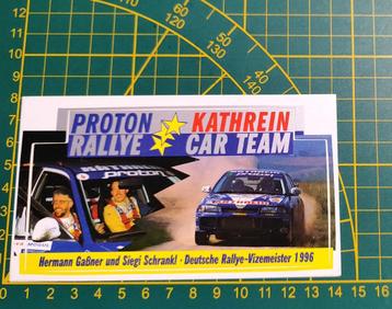 Sticker 1996 Proton Rally Deutsche-Vizemeister Gassner disponible aux enchères