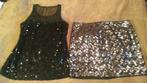 glitter topje en glitter rok, Kleding | Dames, Rokken, Ophalen of Verzenden, Maat 38/40 (M), Zwart