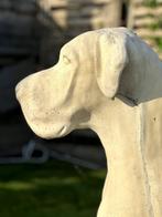 2 hondenbeelden in Franse witsteen., Ophalen