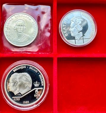 Set Belgische en Nederlandse zilveren munten, Ophalen of Verzenden, Zilver