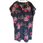 zomerjurk bloemen zwart roze M, Kleding | Dames, Jurken, Maat 38/40 (M), Verzenden, Zwart, Nieuw