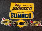 Sticker: lot motor olie Sunoco - 2 grote stickers, Verzamelen, Ophalen of Verzenden, Zo goed als nieuw, Auto of Motor