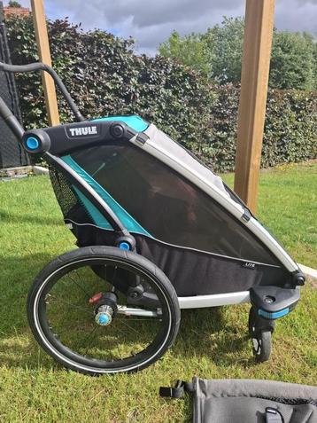 Thule Chariot Lite 2 fietskar + baby sling, 40 à 60 kg, Enlèvement, Utilisé, Pliable
