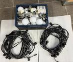 2 guirlandes de 20 sockets E27 20m + boules RGB et flashs, Ophalen, Gebruikt