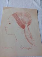 Ludo Laagland tekening jong meisje, Antiek en Kunst, Ophalen