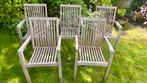 Ensemble de 5 chaises de jardin en bois - Royal Arrow, Jardin & Terrasse, Comme neuf, Empilable, Bois, Enlèvement