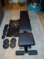 bench 900 plus kit 20KG plus 4x0.5 ,4x2.4x1KG, Sport en Fitness, Fitnessmaterialen, Ophalen, Zo goed als nieuw