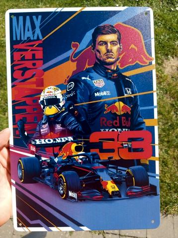 Metalen plaat Max Verstappen Red Bull Racing beschikbaar voor biedingen