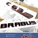 W206 C63 C63s BRABUS ROCKET LETTERS ZWART / ROOD LOGO ACHTER