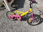 Vélo enfant Btwin jaune et rose, Vélos & Vélomoteurs, B’Twin, Enlèvement, Utilisé, 16 à 20 pouces