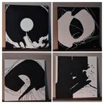 4 schilderijen op CANVAS op een  lijst 50×50CM, Ophalen