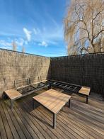 Kwalitatieve loungehoek – zwart aluminium & polywood – €490, Ophalen, Zo goed als nieuw, Aluminium