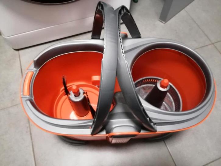 Vloerwisser-vlakmop, Maison & Meubles, Seaux, Comme neuf, Synthétique, Avec poignée, Enlèvement