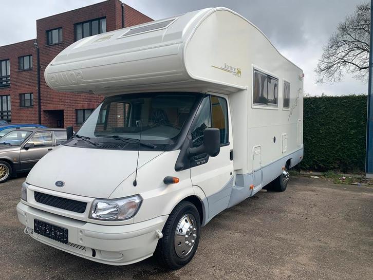 Ford Transit Rimor 1+5 personen, Caravans en Kamperen, Mobilhomes, Particulier, tot en met 6, Half-integraal, Ford, Diesel, 5 tot 6 meter