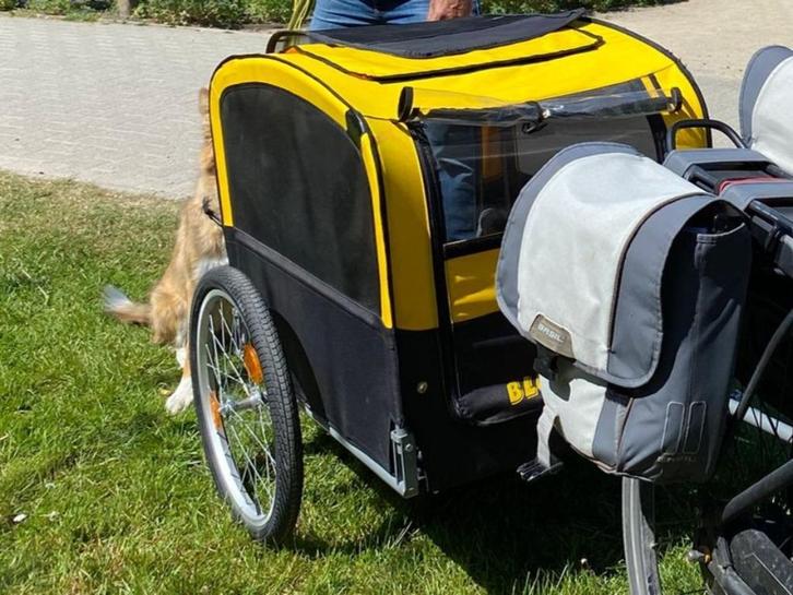 Robuuste fietskar hond Blue Bird - max 40kg, Fietsen en Brommers, Fietsaccessoires | Aanhangwagens en Karren, Gebruikt, Hondenkar