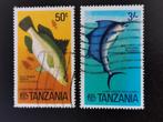Tanzania 1977 - vissen - tilapia,Pacifische zeilvis uit BLOK, Postzegels en Munten, Postzegels | Afrika, Ophalen of Verzenden